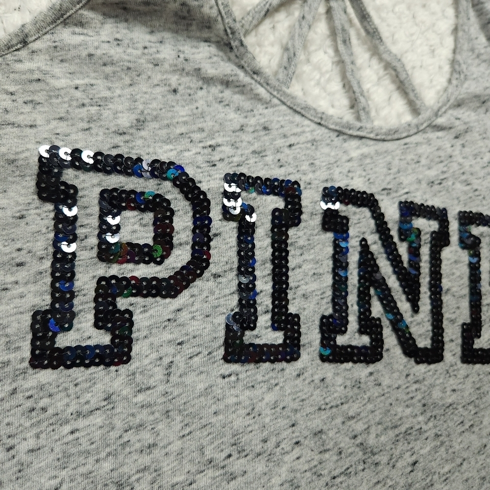 2010s Victoria's Secret Pink Mcbling Tank Top Sz XS - Picture 6 of 7